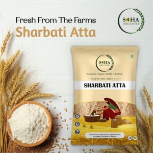 Organic Sharbati Atta (5 kg)